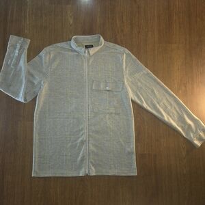 BoohooMAN Light Gray Casual Shirt